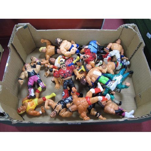 621 - Twenty 1990's Hasbro WWF Plastic Wrestling Figures, including Hulk Hogan, British Bulldog, Bret Hart... 