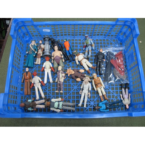 643 - Twenty Original Star Wars Trilogy Plastic Action Figures, to include Boba Fett, Darth Vader, Walrus ... 