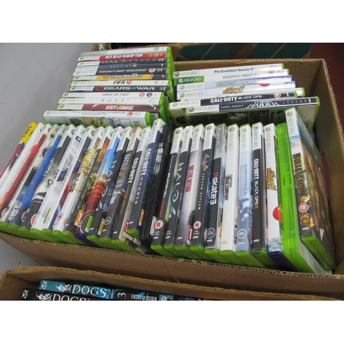 677 - Approximately One Hundred Microsoft XBox 360 Games, including Call of Duty Black Ops, Kinect Adventu... 