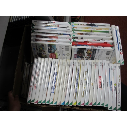 683 - Approximately Ninety Five Nintendo Wii Games, including Wall-E, Mario Kart Wii, FIFA II, Disney Sing... 