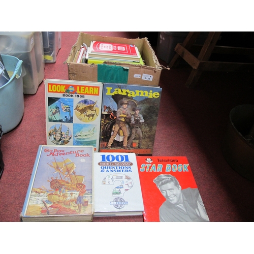1125 - Juvenalia, a large selection of annuals, books, etc to include Look & Learn 1968, The Boys Adventure... 
