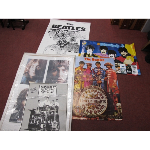 1142 - The Beatles Advertising Promo Poster 'Sgt Pepper' picture disc 76 x 50.5cm 'Revolver', 'Abbey Road',... 