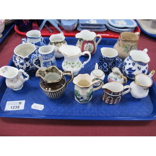 1239 - Ceramic Jugs, including Royal Crown Derby Imari 1128, Mason's chartreuse, Brambley Hedge, Calport, D... 