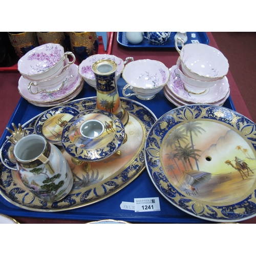 1241 - Paragon 'Lilac' Teaware, of twelve pieces, Noritake dressing table ware