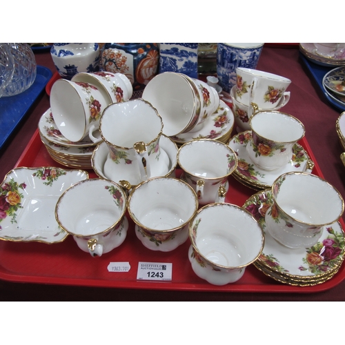 1243 - Royal Albert 'Old Country Roses' Teaware, of fifteen pieces, Gainsborough teaware:- One Tray.
