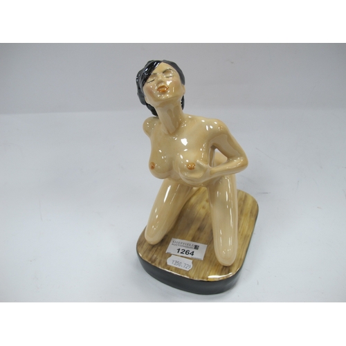 1264 - Peggy Davies Erotic Figurine 'Lolita', artists original colourway 1/1 by Victoria Bourne, 21cm high.