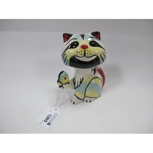 1265 - Lorna Bailey - Butterfly the Cat, 12.5cm high.