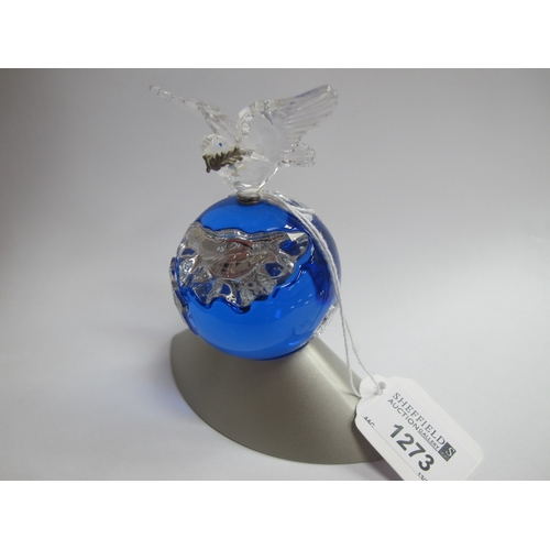 1273 - Swarovski Crystal Glass, 2000 crystal planet, Millennium, 12cm high.