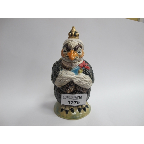 1275 - Burslem Pottery 'Queen Victoria' Grotesque Bird Figure, stamped Andrew Hull, inspired by the Martin ... 