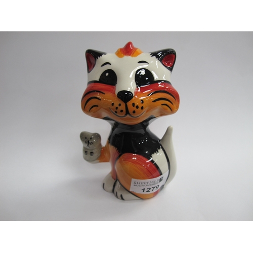 1279 - Lorna Bailey - Hunter the Cat, 13.5cm high.