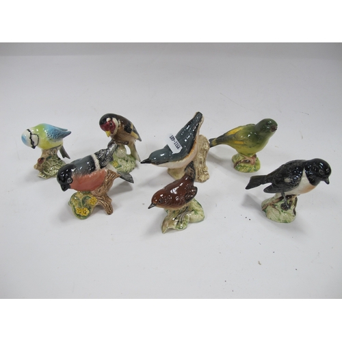 1286 - Beswick Birds, to include Wren, Nothatch, Goldfish, Bullfinch, Stonechat etc (7)