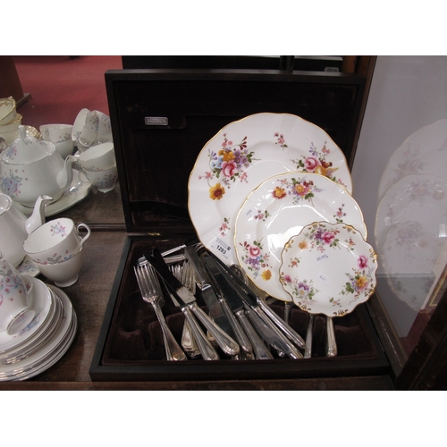 1293 - Cooper-Ludlam Part Canteen of Cutlery, together with two Royal Crown Derby 