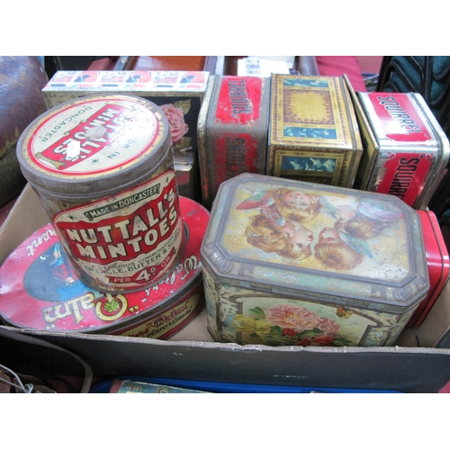 1372 - Large Vintage Tins, including Nuttall's Mintoes, Wright's Biscuits, Palm Toffee etc.