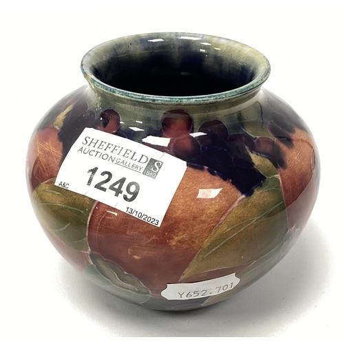 1249 - Moorcroft 'Pomegranate' Pattern Bulbous Shaped Vase, signed W. Moorcroft and stamped Moorcroft Bursl... 