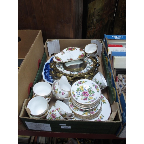 1056 - Ceramics to include Royal Cauldon 'Ludlow' comprising of teacups, saucers, sugar, milk jug etc. alon... 