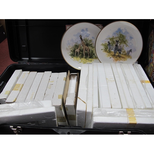 1136 - David Shepherd Collectors Plates, by Wedgwood wild animal themed, varying sizes, (16), certificates ... 