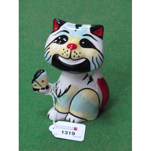 1319 - Lorna Bailey - Butterfly the Cat, 13cm high.