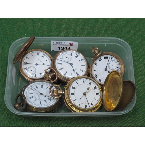 1344 - Waltham Pocket Watches, and other pocket watches. (5)