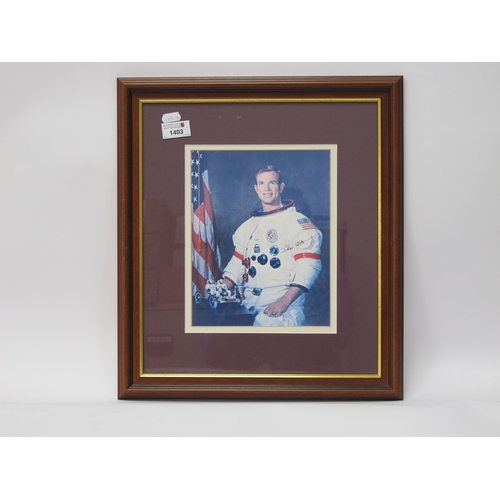 1403 - Astronaut Dave Scott, signed image (unverified) in black pen, image 23.5 x18.5cm, Dave Randolph Scot... 