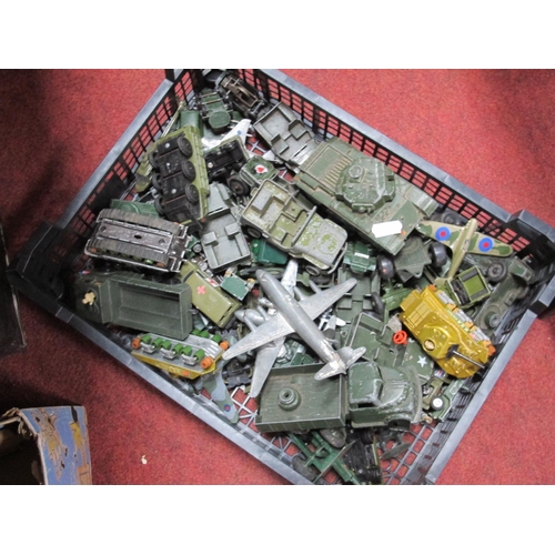 1420 - Die Cast Military Vehicles and Planes, including Dinky, Matchbox:- One Box.