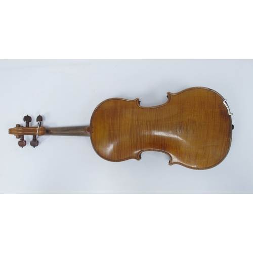 1328 - Francis Breton Bravete Fine French Violin, circa 1820 with one piece back, labeled to interior, leng... 