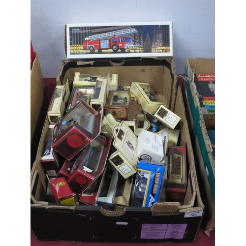 782 - Approximately Thirty Five Diecast Plastic Model Vehicles, by Lledo, Matchbox, Hess and other, to inc... 