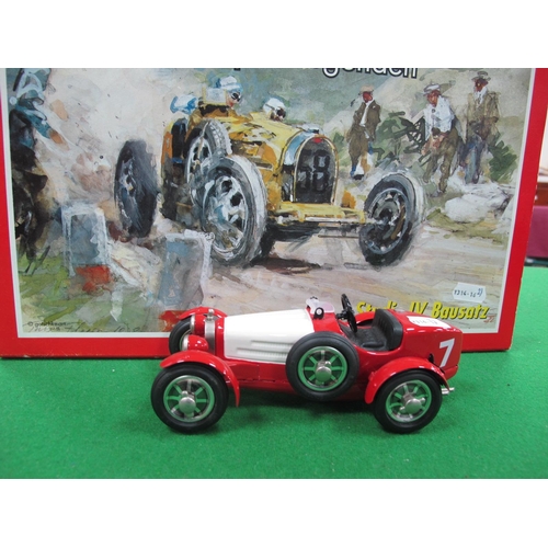 A built up kit model by Schuco of a Bugatti 35B Studio IV (Art. Nr