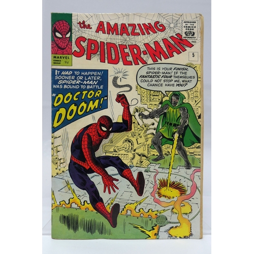 924 - Amazing Spider-Man #5 / No 5 Marvel Comic, 1963 9d, Good vibrant colours, complete, flat and unfolde... 