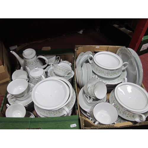 1033 - Noritake 'Savannah' Large Dinner Tea-Coffe Service, tureens, meat plates, side plates, soup bowls, t... 