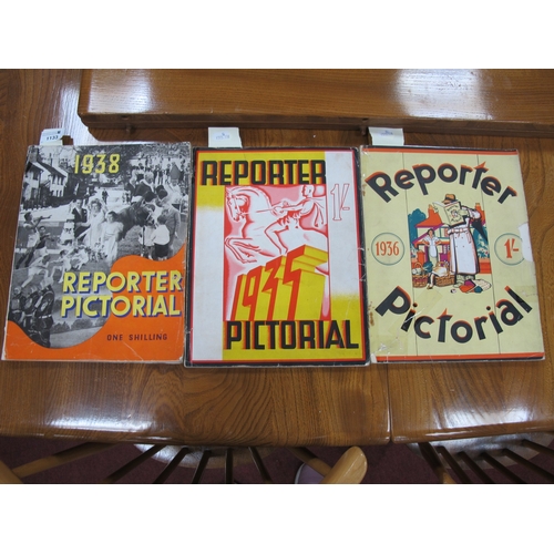 1133 - A Set of Three 1930's 'Reporter's Pictorial' Albums, 1935, 1936 and 1938 showing hundreds of photos ... 