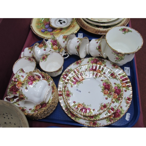 1154 - Royal Albert Old Country Roses first quality tea ware to include cups, saucers, bowl and cake plates... 