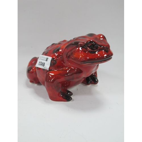 1249 - Anita Harris Flambé Figure of a Toad, gold signed, 16cm wide, 10cm high.