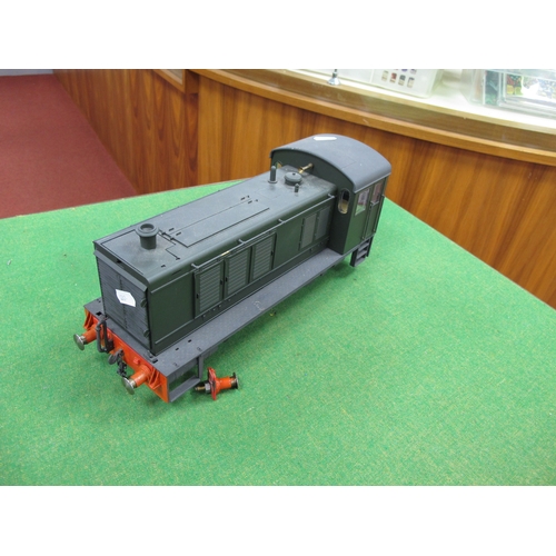 619 - A Piko 'G' Gauge 0-6-0 Diesel Shunter, unnamed, finished overall satin black, fair condition with da... 