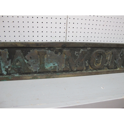 613 - An early 20th century cast railway sign, 'Glenalmond', 128cm across.