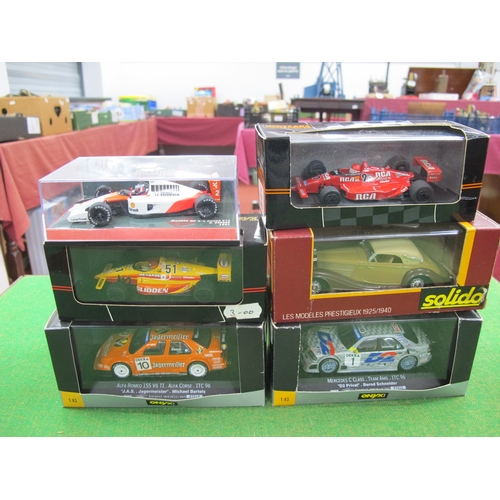 632 - Eleven diecast model vehicles by Minichamps, Onyx, Quartzo and other including Minichamps 1:43rd sca... 