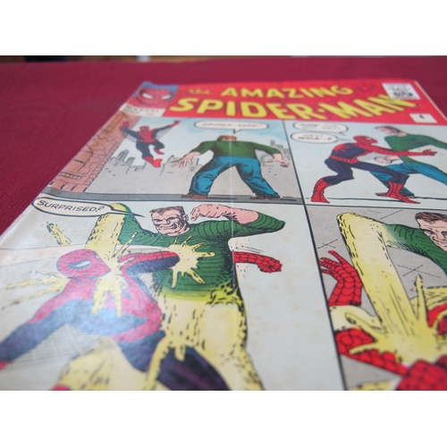 925 - Amazing Spider-Man #4 / no 4 Marvel Comic, 1963 9d, First appearance of The Sandman, Good vibrant co... 