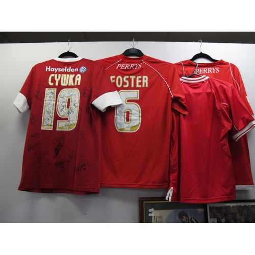 338 - Barnsley Home Shirts, Puma small bearing 'Beckett' logo, 'Cywka' and Number '19' to back bearing man... 