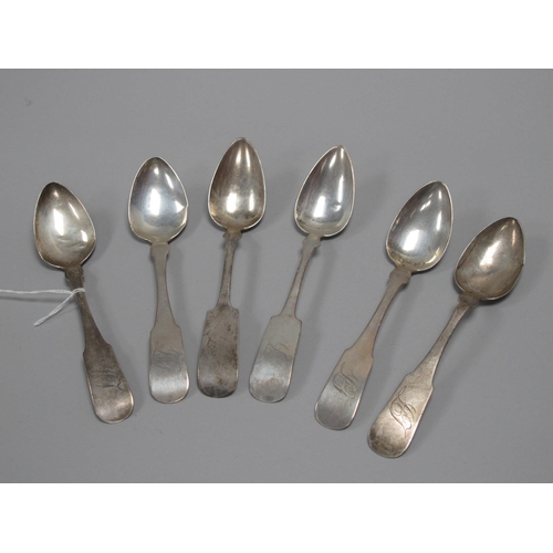 8 - A Matched Set of Six American Teaspoons, stamped 