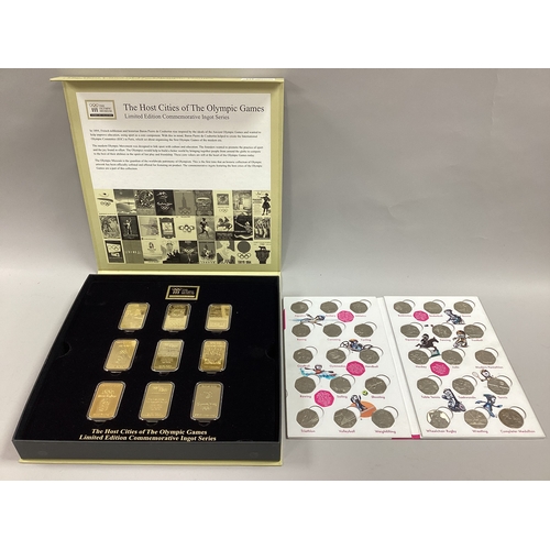 1 - Royal Mint London 2012 Olympics 50p Collectors Album Complete Set, includes completor medallion, tog... 