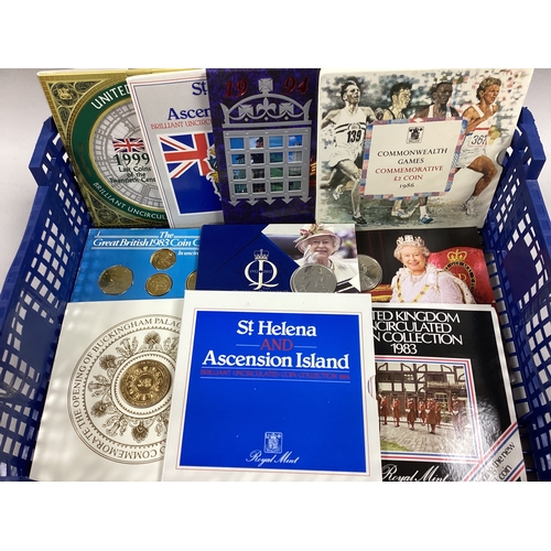 11 - Twelve Royal Mint Coin Sets And Commemorative Coins, including 1983, 1986, 1994, 1999 and 2012 year ... 