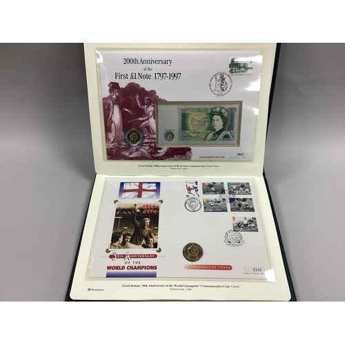 24 - Three Albums Containing Various Coin And First Day Covers, includes two history of World War II albu... 