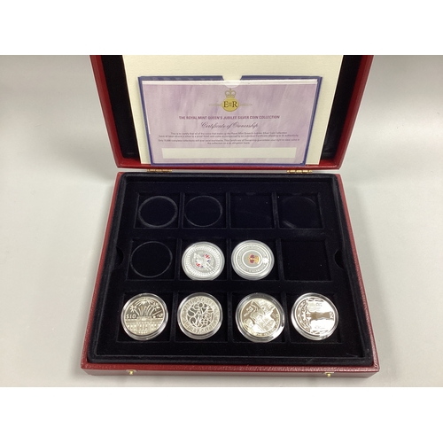 60 - Fourteen Silver Proof Coins, including eight Prince William 21st Birthday and six Queen's Jubilee, i... 