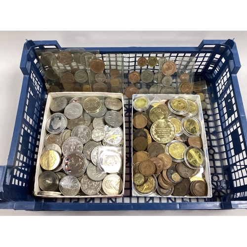 7 - Large Collection Of GB And World Coins, includes a large amount of GB commemorative crowns, pre-deci... 