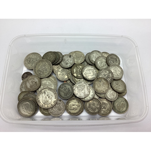 98 - GB Pre 1947 Silver Coins, Half Crowns, Shillings, Sixpences etc. Total weight 335g.