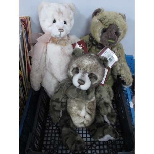 358 - Three Charlie Bears - Thistle #CB141493 approximately 35cm tall, Jane #CB161634 approximately 41cm t... 