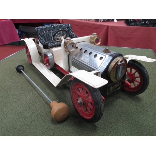 555 - A Mamod Live Steam SA1 Steam Roadster, signs of use, slight corrosion, seat loose, accompanied by st... 