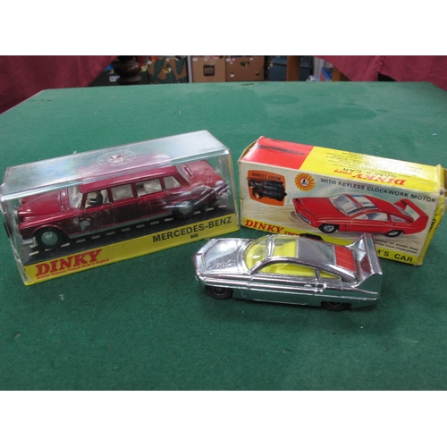 567 - Two boxed Dinky Toys diecast model vehicles, No.108 Sam's Car - Joe 90, chrome plated finish, red en... 