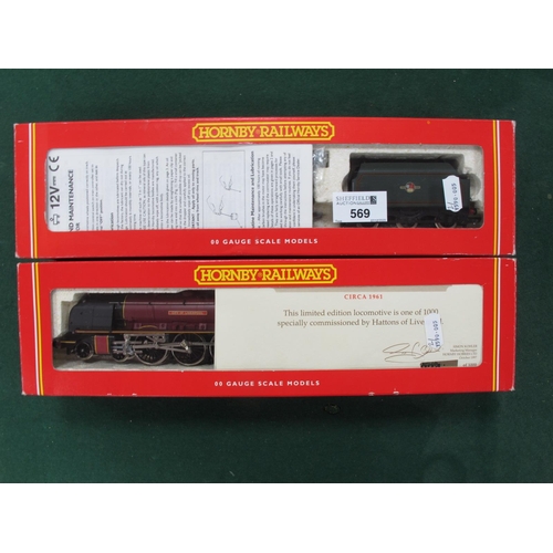 569 - Two Hornby 'OO' Gauge/4mm 4-6-2 Steam Locomotives For Repair, Ref No R2015 Duchess 