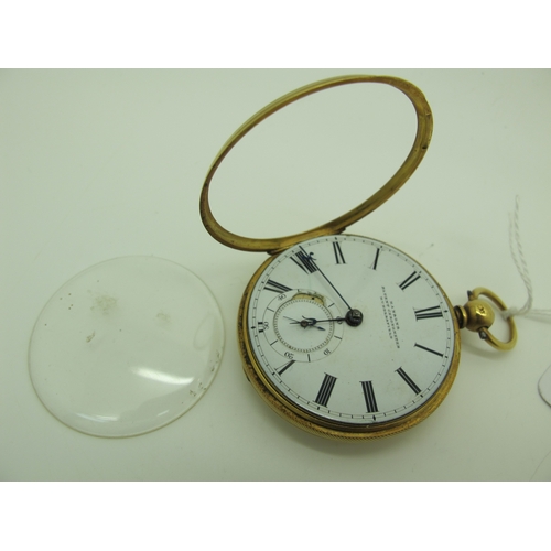 249 - Hansons Patent Chronometer Huddersfield; A Victorian 18ct Gold Cased Openface Pocket Watch, the sign... 