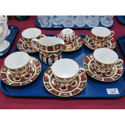 1021 - A Royal Crown Derby Porcelain Part Tea Service, decorated in Imari pattern 1128, date codes for 1978... 